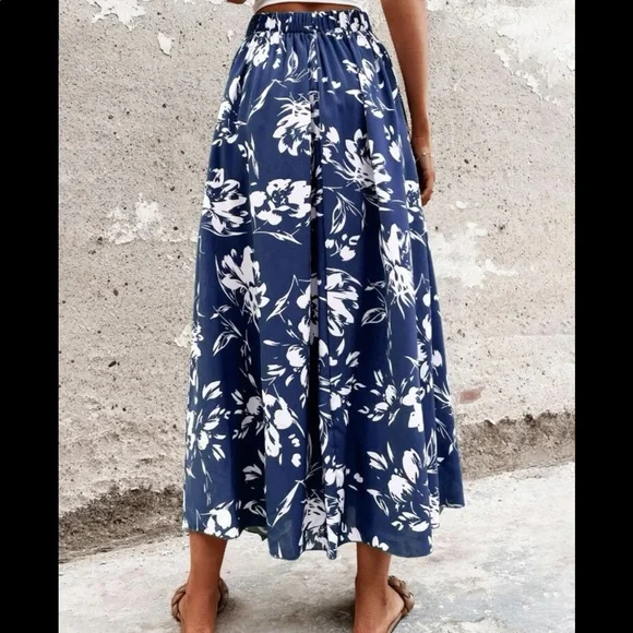 Boho Floral Print Belted Skirt - Picture 4 of 16